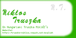 miklos truszka business card